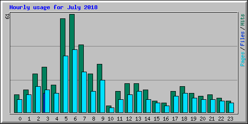 Hourly usage for July 2018